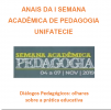 Capa para ANAIS DA I SEMANA ACADÊMICA DE PEDAGOGIA UniFatecie 2019: Diálogos Pedagógicos: olhares sobre a prática educativa
